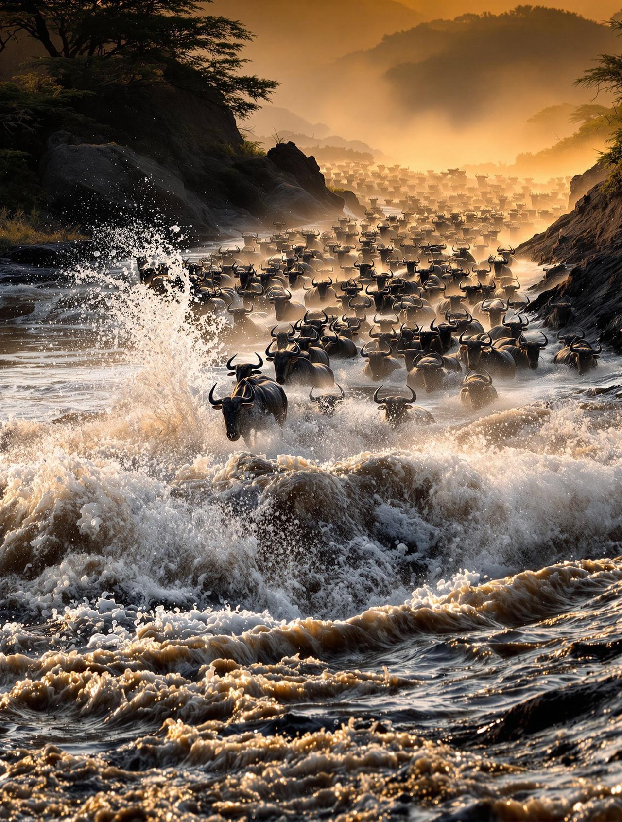飞禽走兽影院-非洲大迁徙：角马过河4K实录